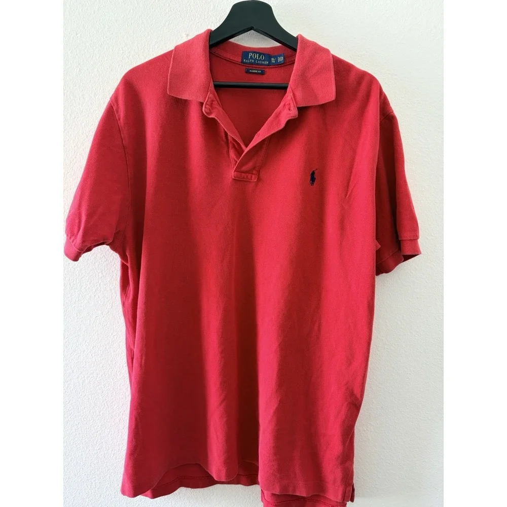 Polo Ralph Lauren Men's Red Short Sleeve Polo Shirt Classic Fit Size XL